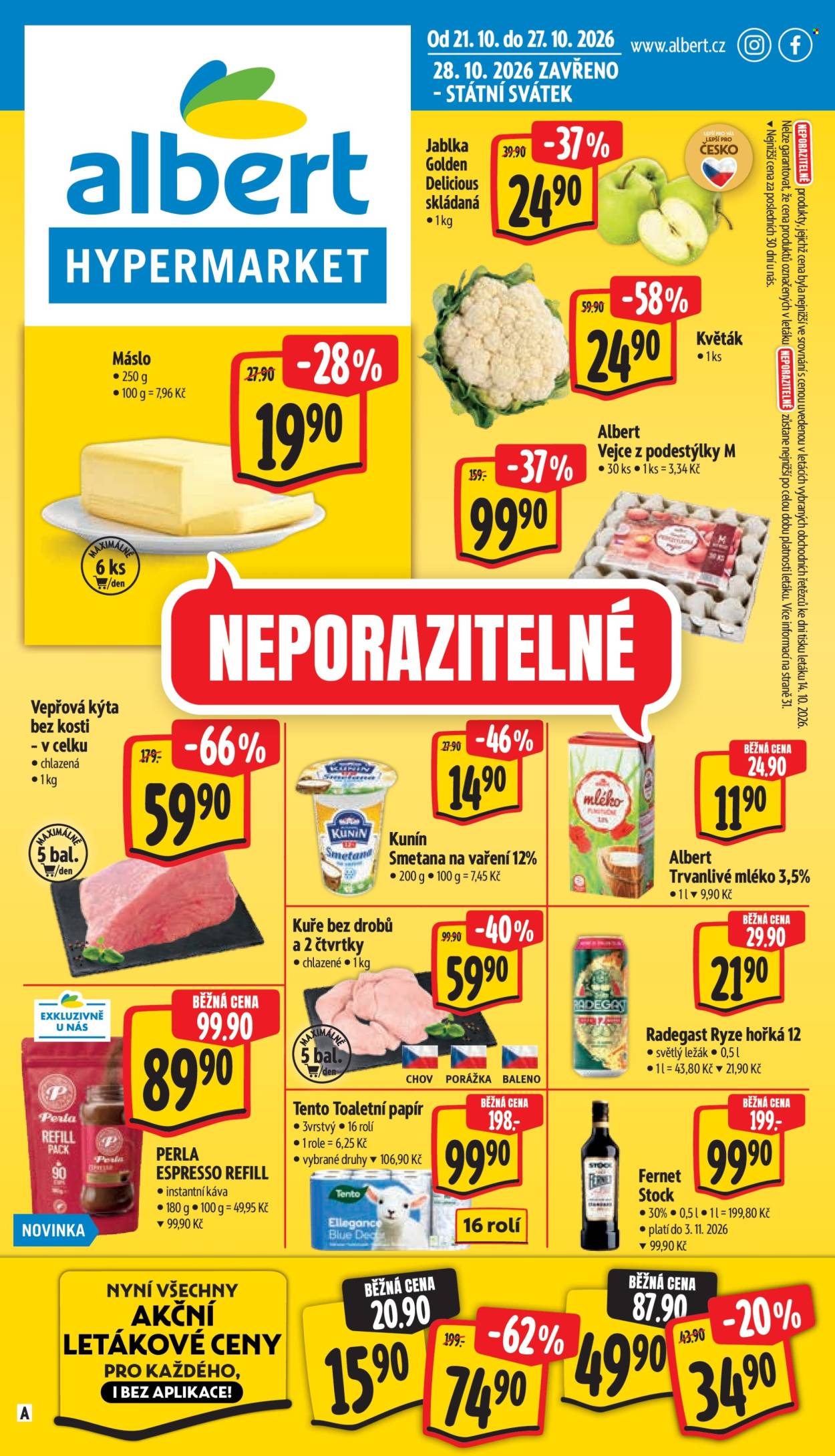 Leták Albert Hypermarket - 21. 10. 2026 - 27. 10. 2026. Strana 1