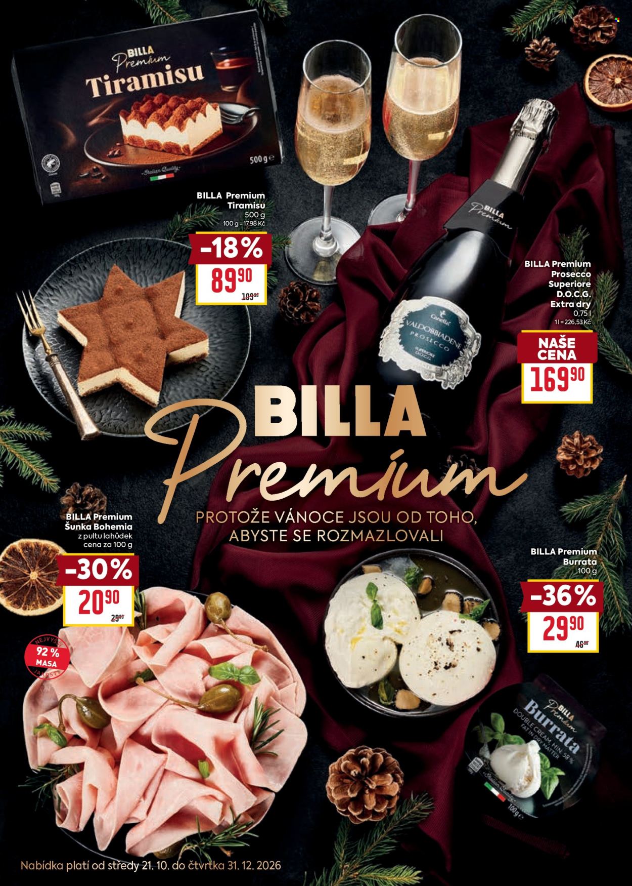 Leták BILLA - 21. 10. 2026 - 31. 12. 2026. Strana 1