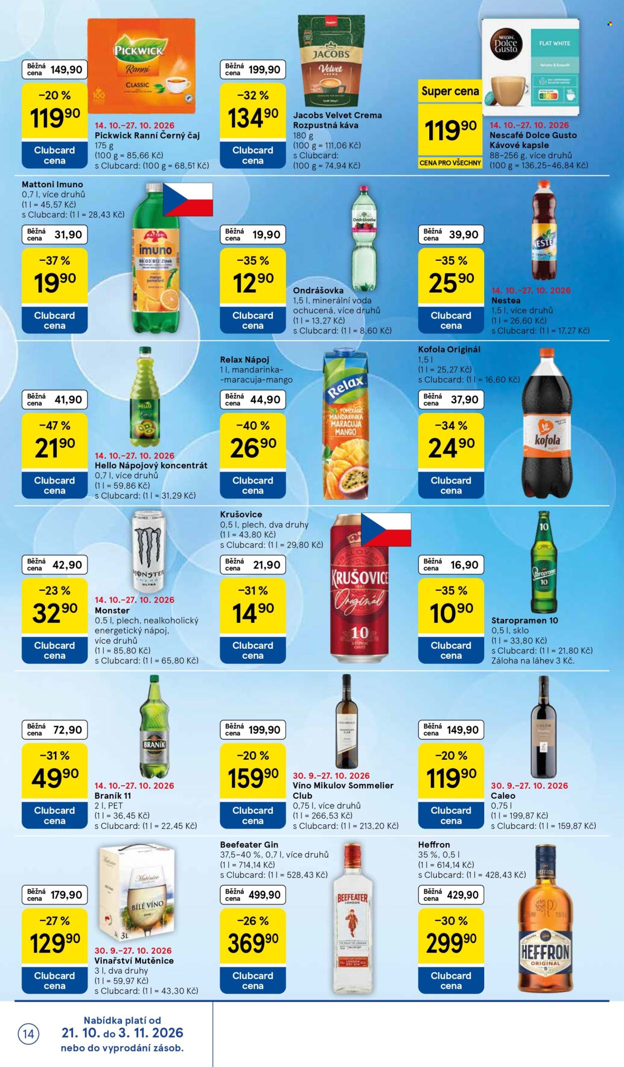 Leták TESCO supermarket - 21. 10. 2026 - 27. 10. 2026. Strana 14