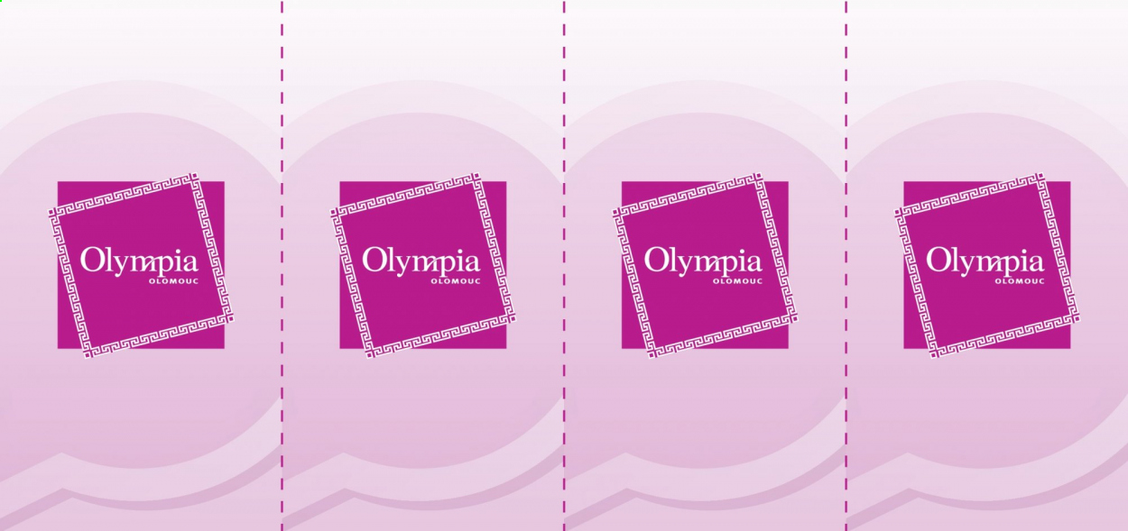 Leták Olympia Olomouc. 