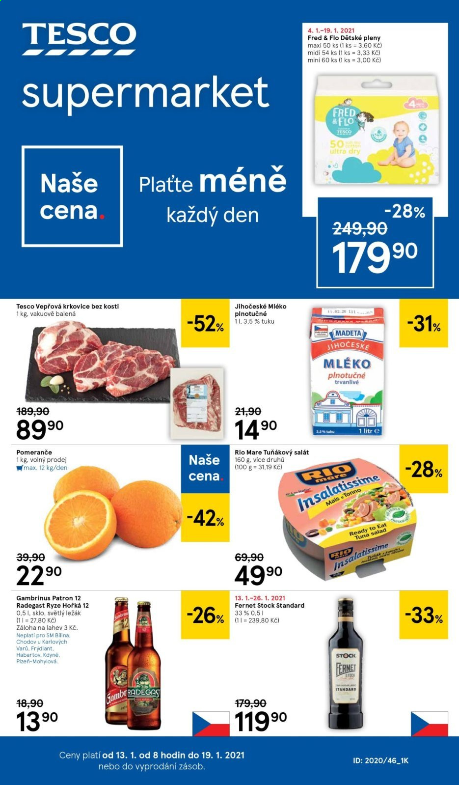 Leták TESCO supermarket - 13. 1. 2021 - 19. 1. 2021. 