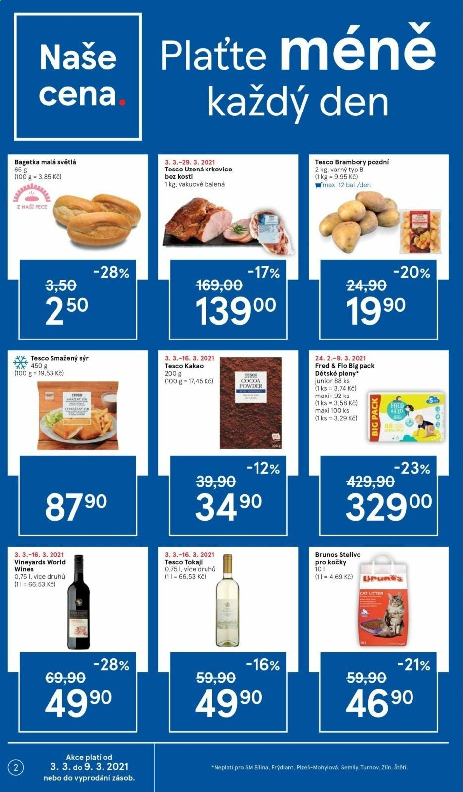 Leták TESCO supermarket - 3. 3. 2021 - 9. 3. 2021. 
