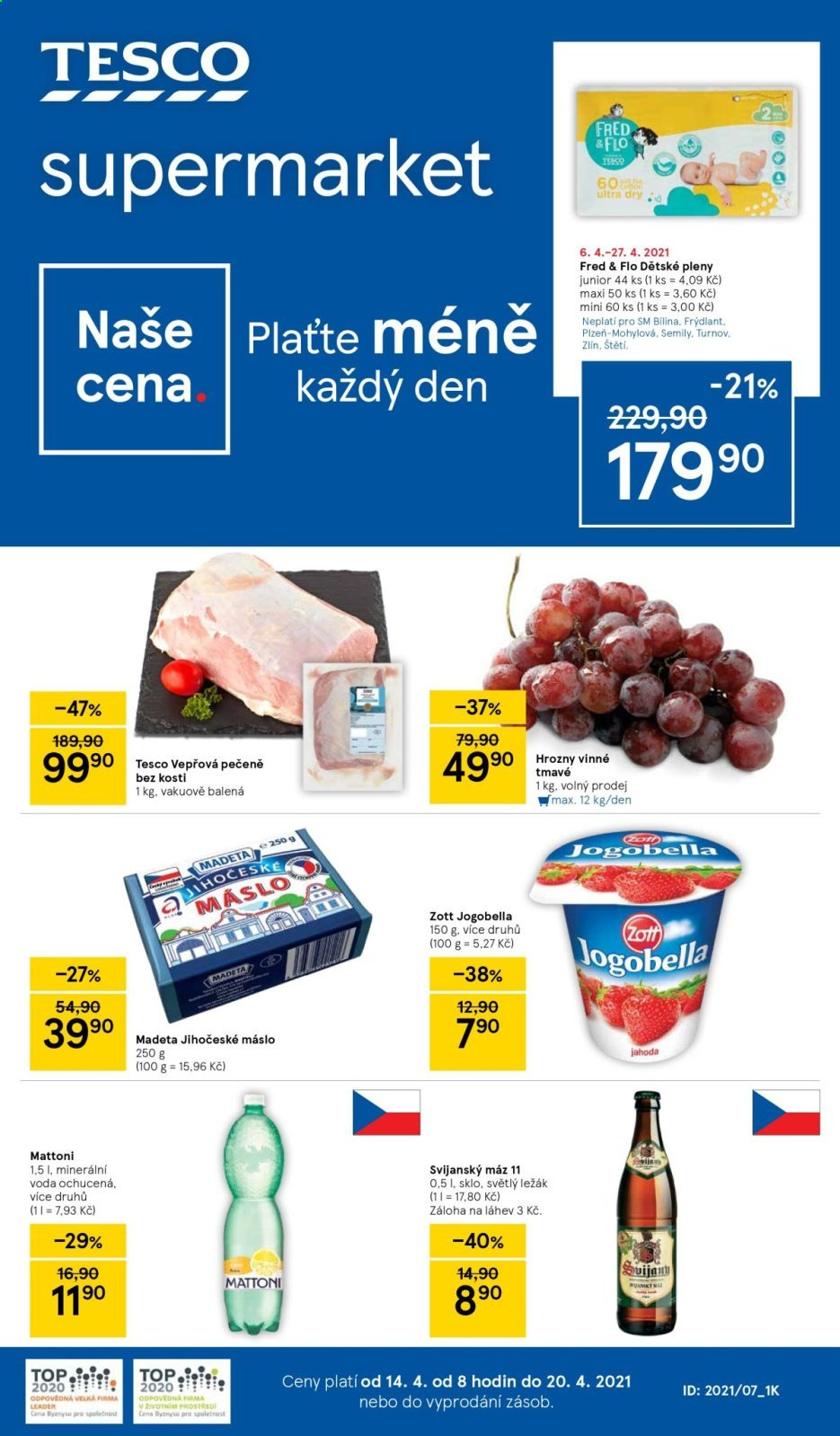 Leták TESCO supermarket - 14. 4. 2021 - 20. 4. 2021. 