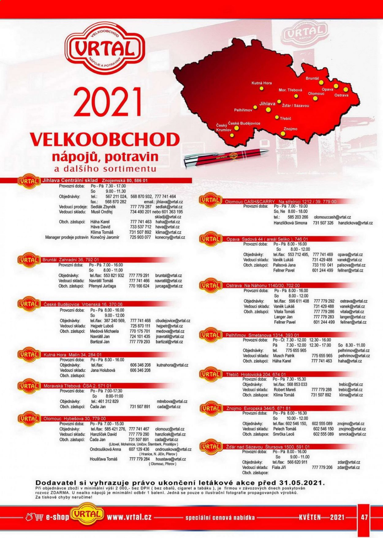 Leták Vrtal - 1. 5. 2021 - 31. 5. 2021. 