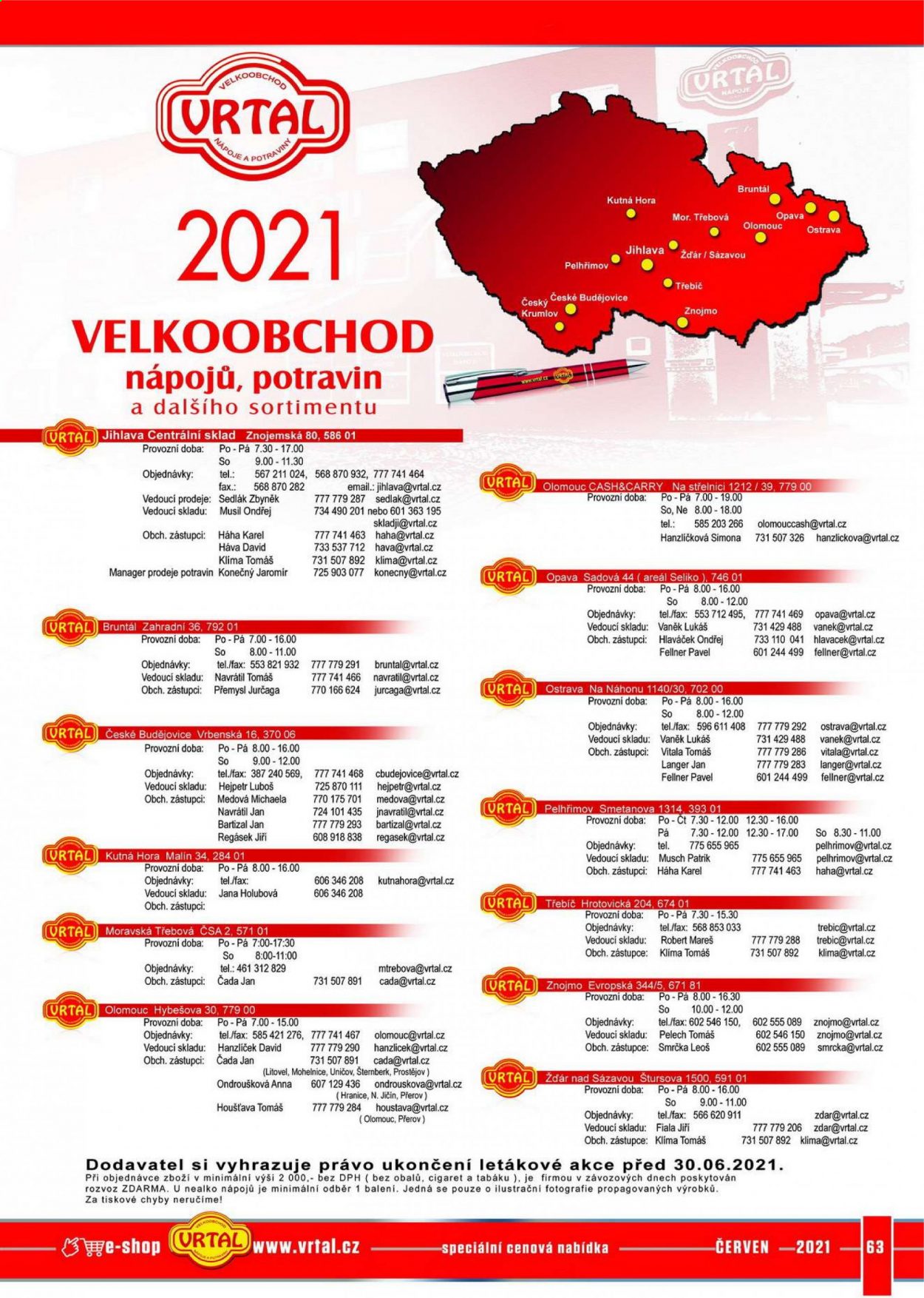 Leták Vrtal - 1. 6. 2021 - 30. 6. 2021. 