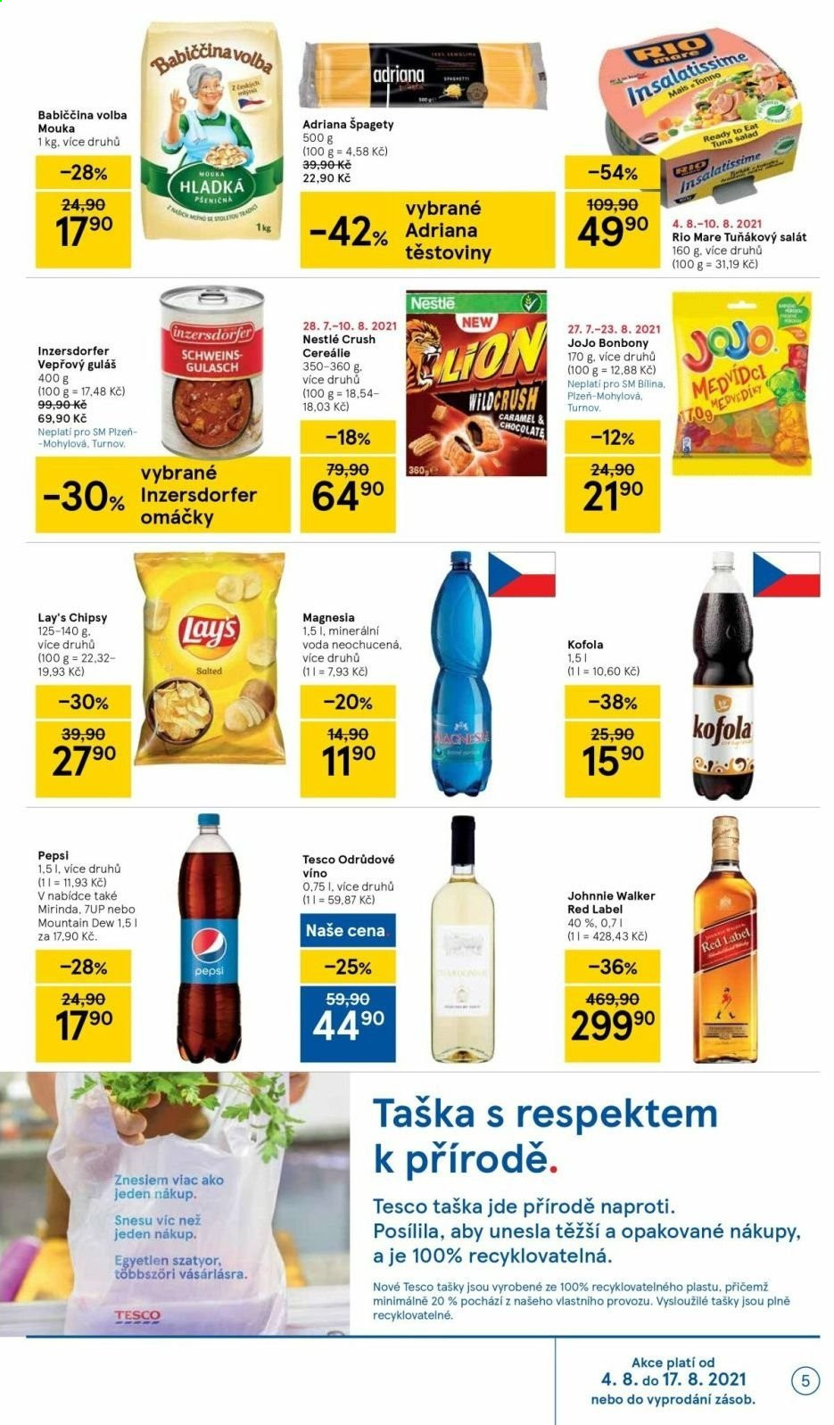 Leták TESCO supermarket - 4. 8. 2021 - 10. 8. 2021. 