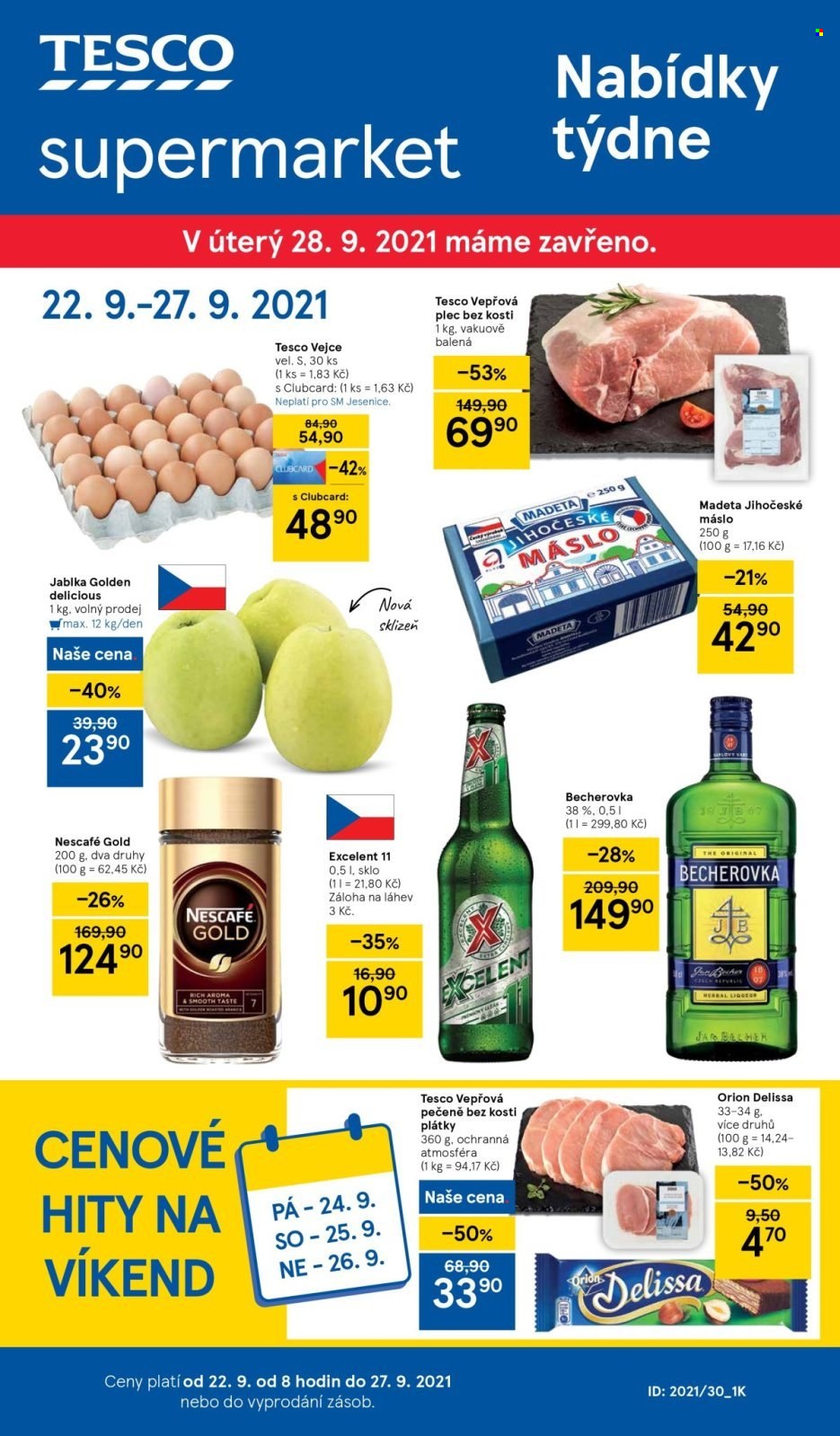 Leták TESCO supermarket - 22. 9. 2021 - 27. 9. 2021. 