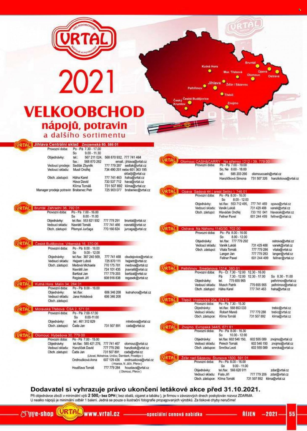 Leták Vrtal - 1. 10. 2021 - 31. 10. 2021. 