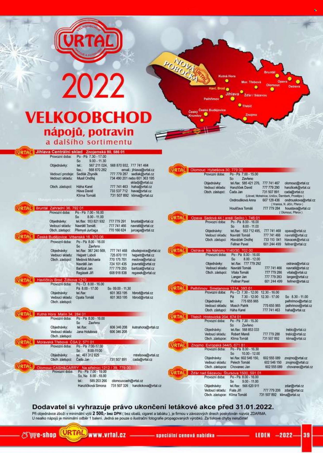 Leták Vrtal - 1. 1. 2022 - 31. 1. 2022. Strana 39.