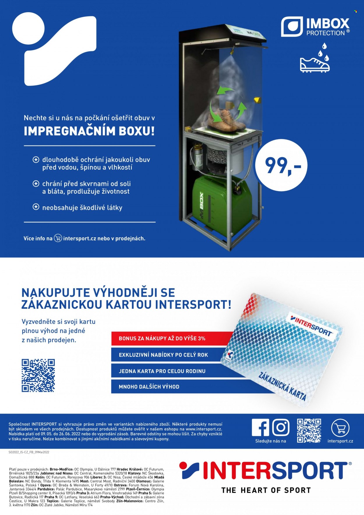 Leták INTERSPORT - 9. 5. 2022 - 26. 6. 2022. 