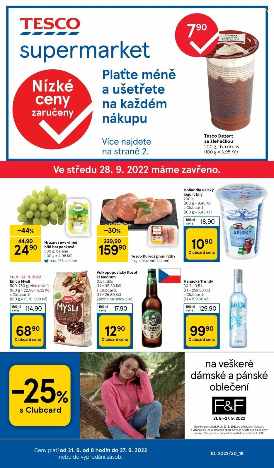Leták TESCO supermarket - 21. 9. 2022 - 27. 9. 2022. 
