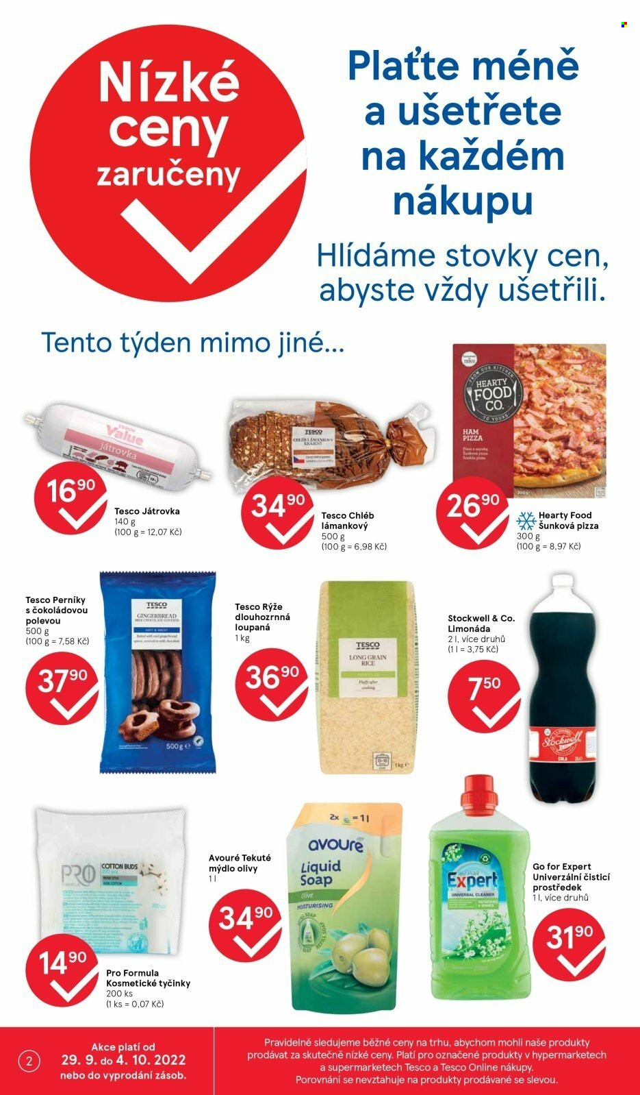 Leták TESCO supermarket - 29. 9. 2022 - 4. 10. 2022. 