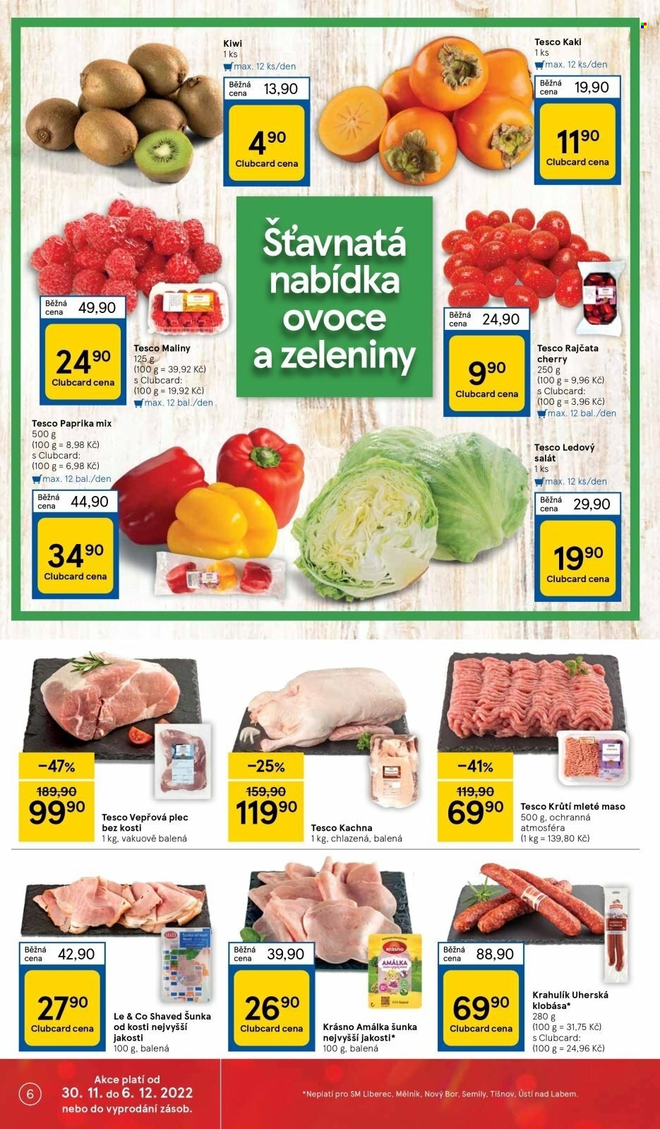 Leták TESCO supermarket - 30. 11. 2022 - 6. 12. 2022. 
