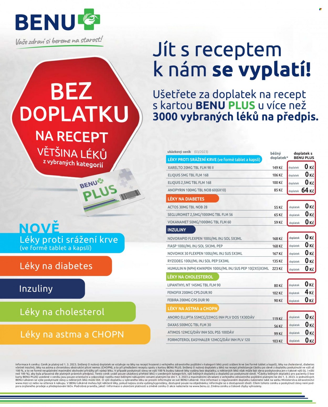 Leták BENU Lékárna - 1. 4. 2023 - 30. 4. 2023. 