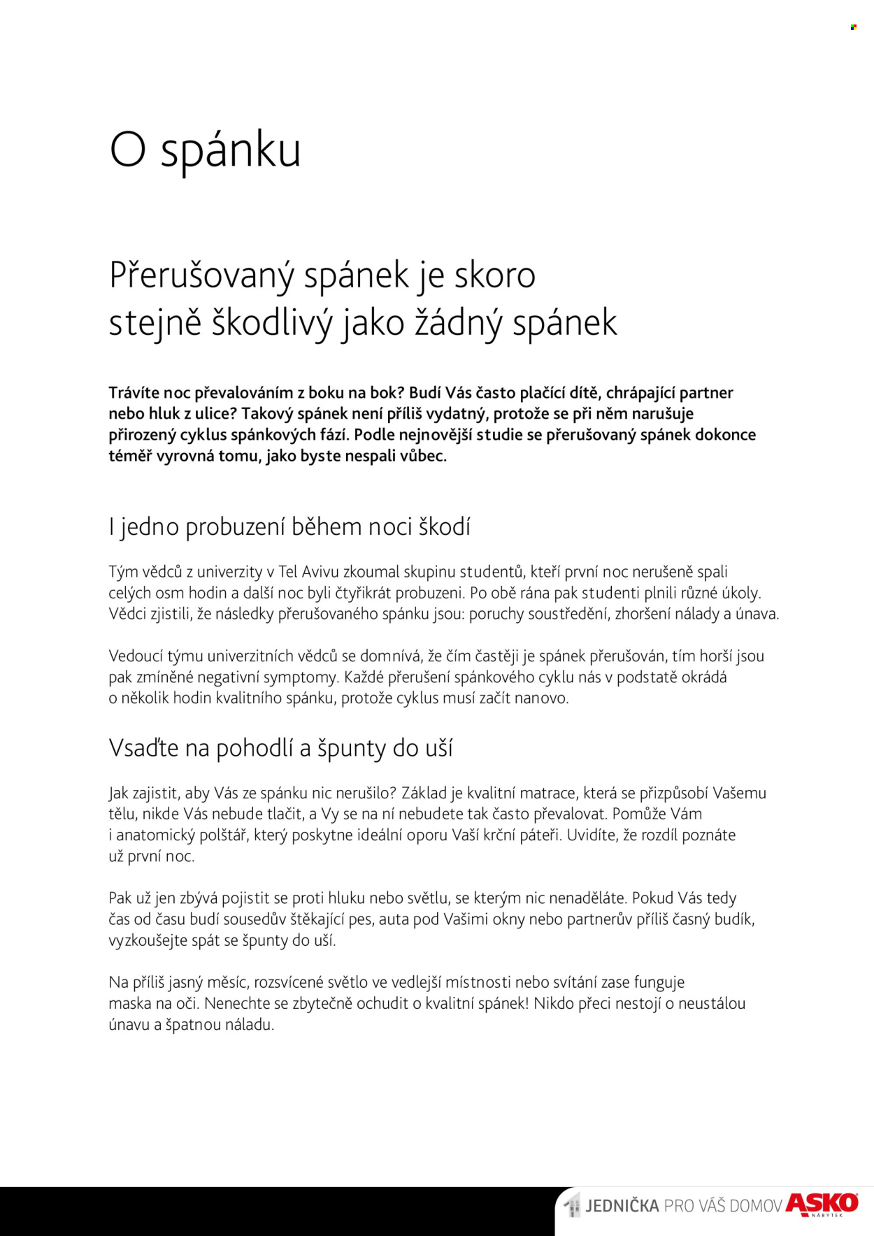 Leták ASKO. 