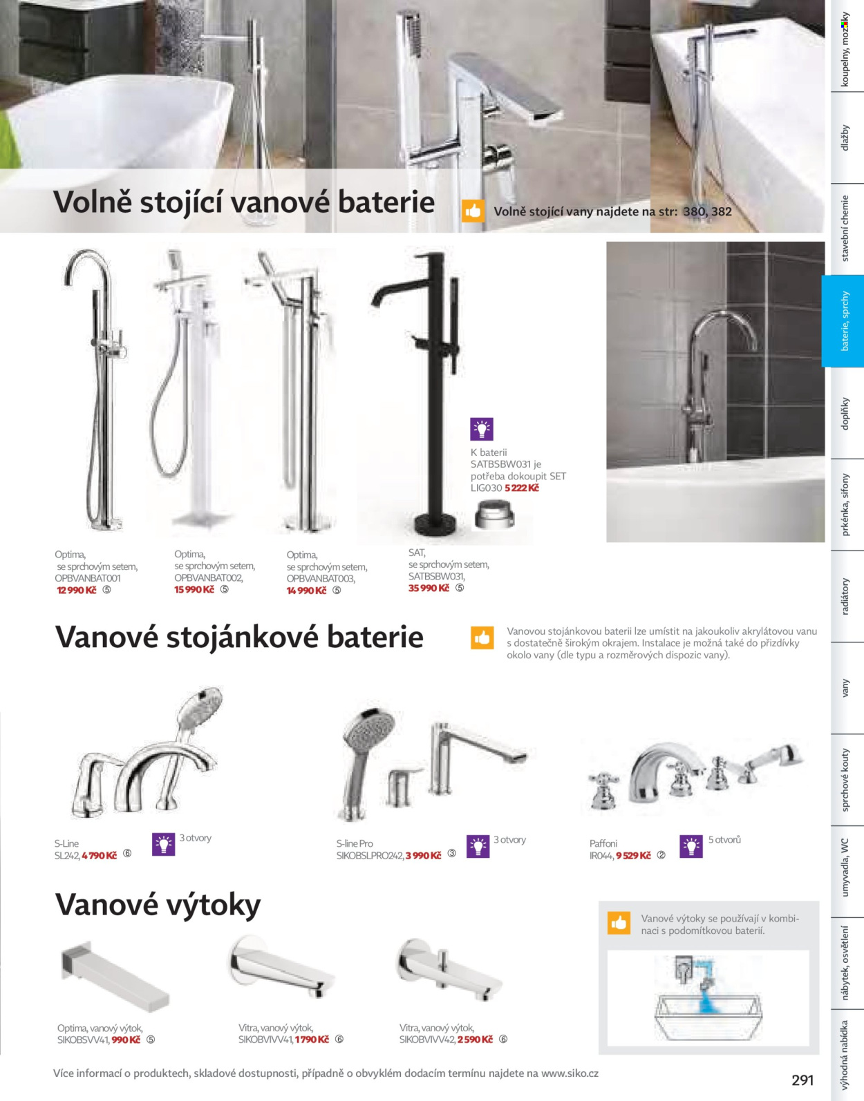 Leták SIKO KOUPELNY. Strana 291