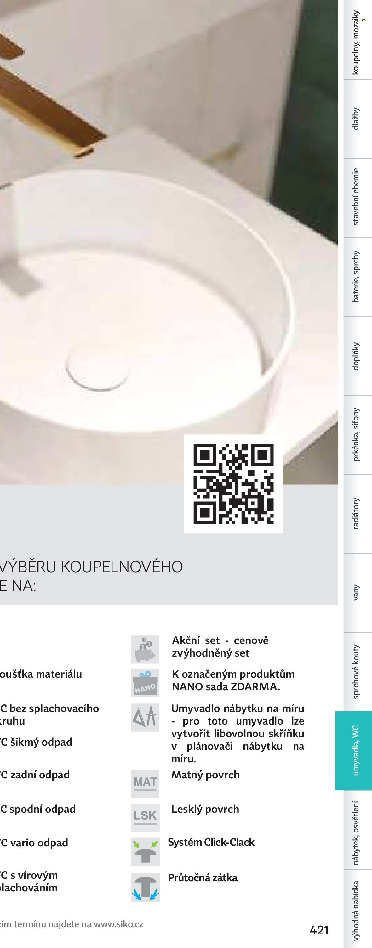 Leták SIKO KOUPELNY. Strana 425
