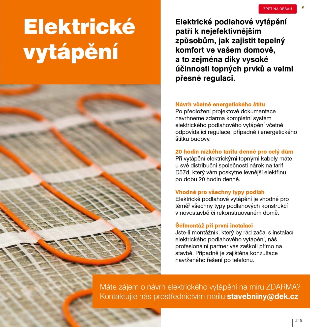 Leták DEK. 
