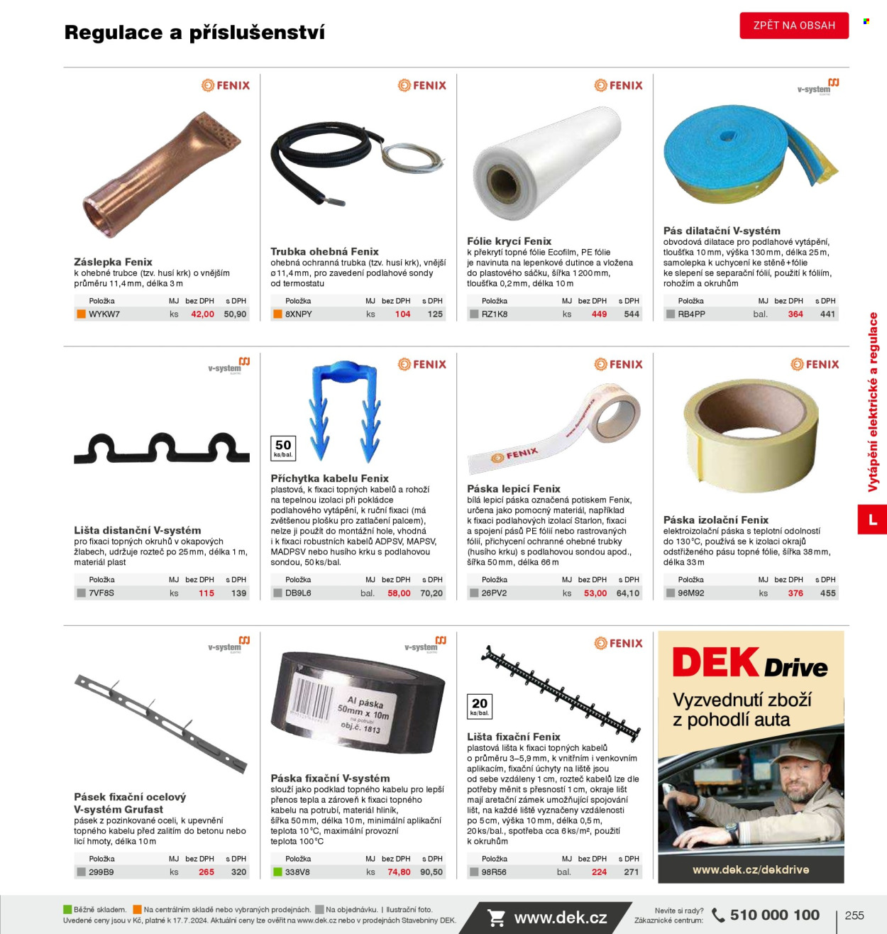 Leták DEK. 