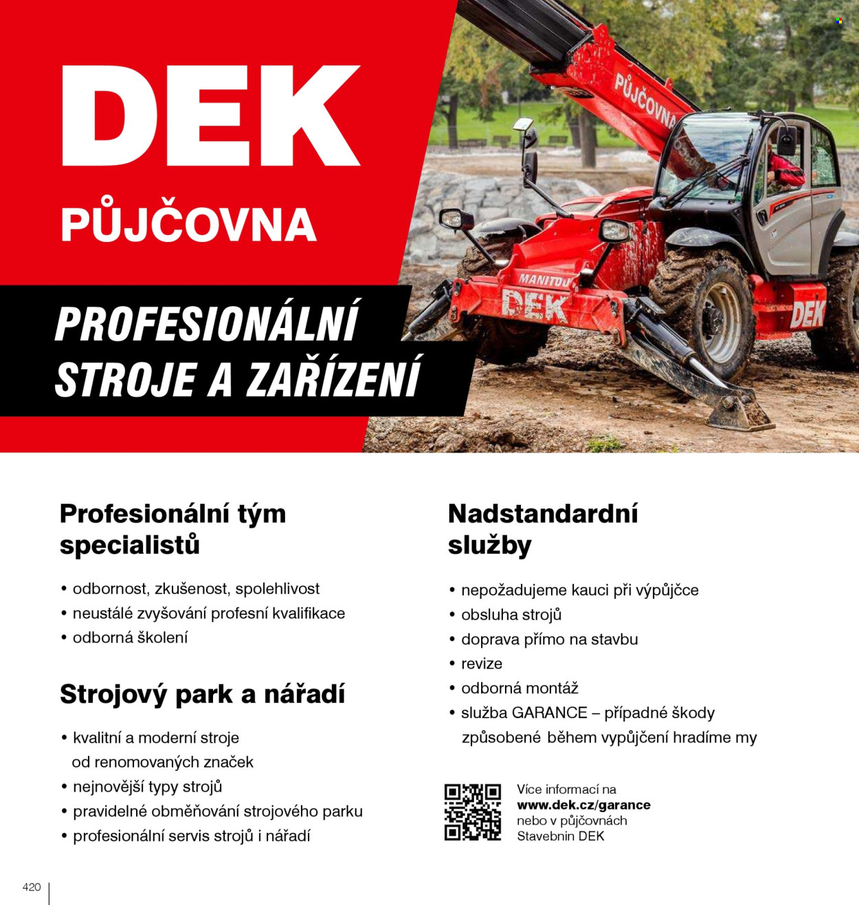 Leták DEK. 