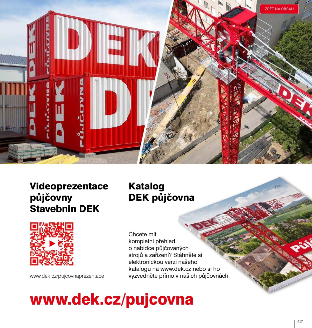 Leták DEK. 