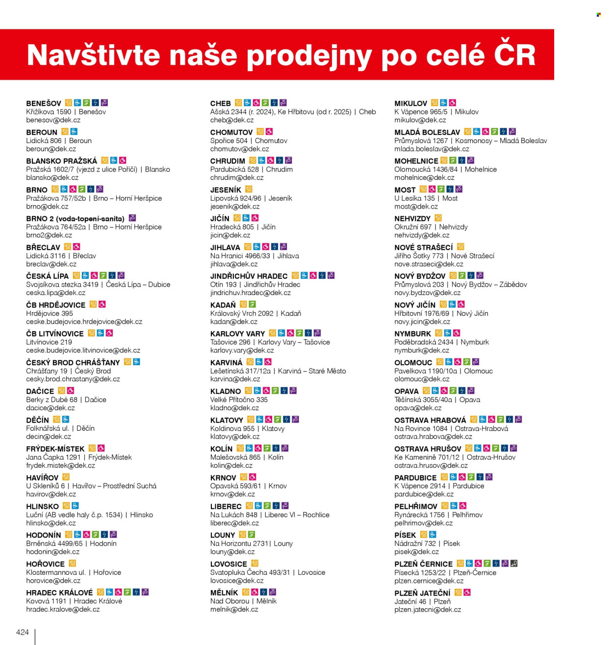 Leták DEK. 
