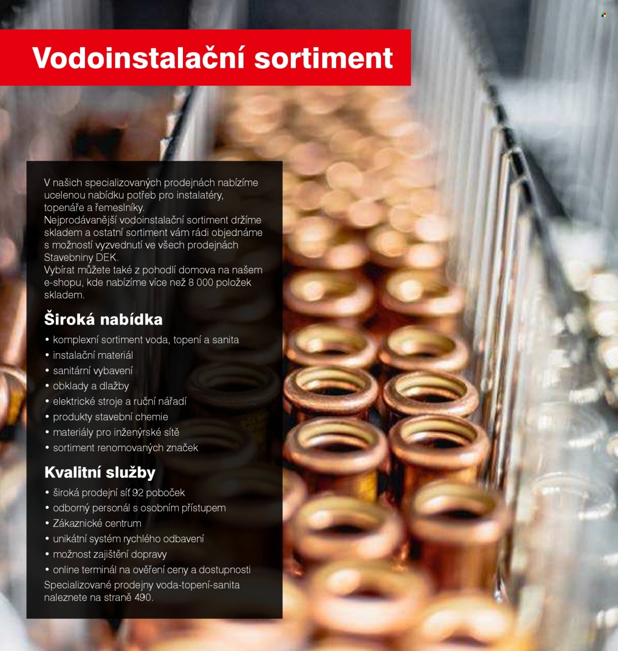 Leták DEK. 