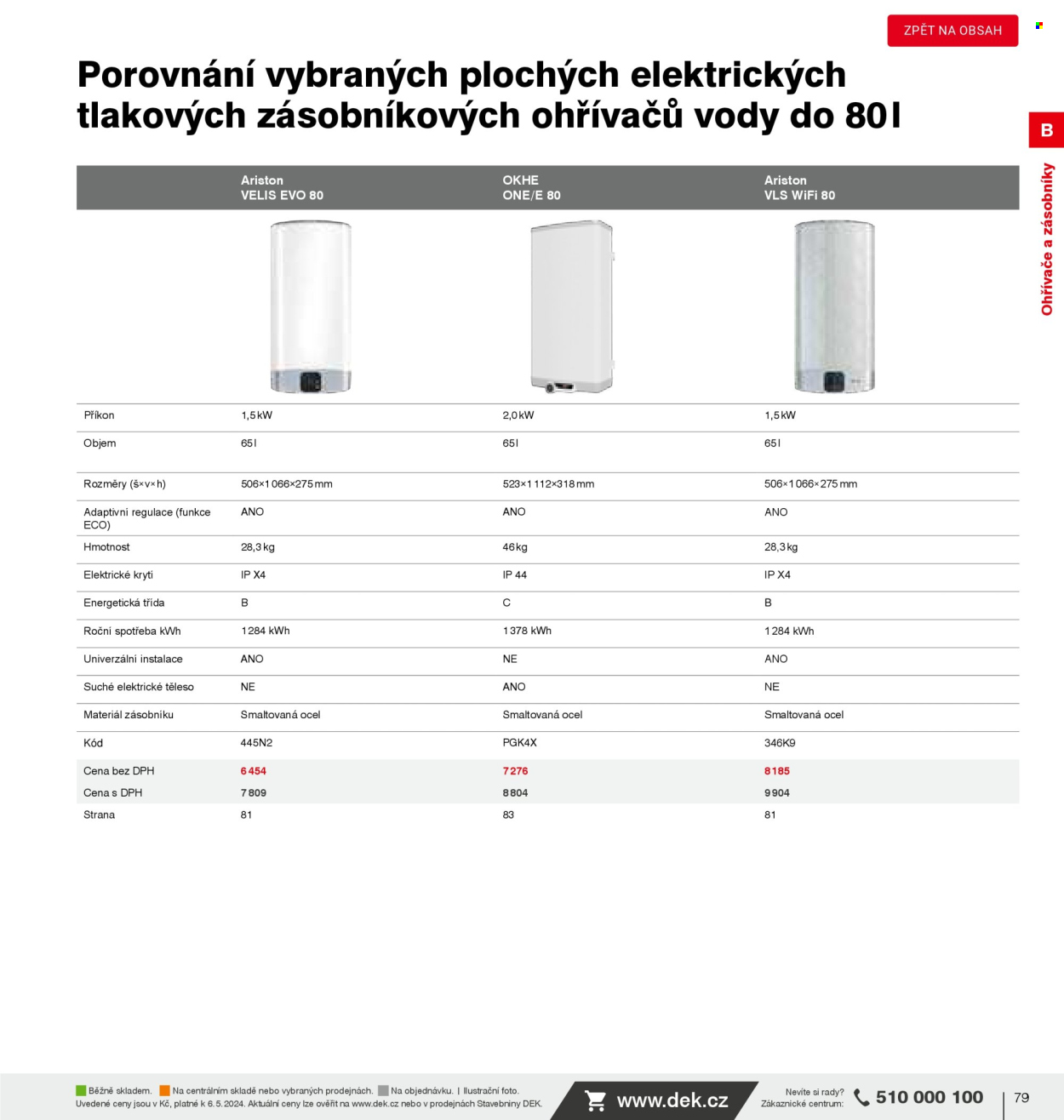 Leták DEK. 