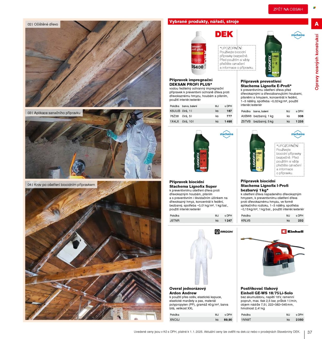 Leták DEK. 