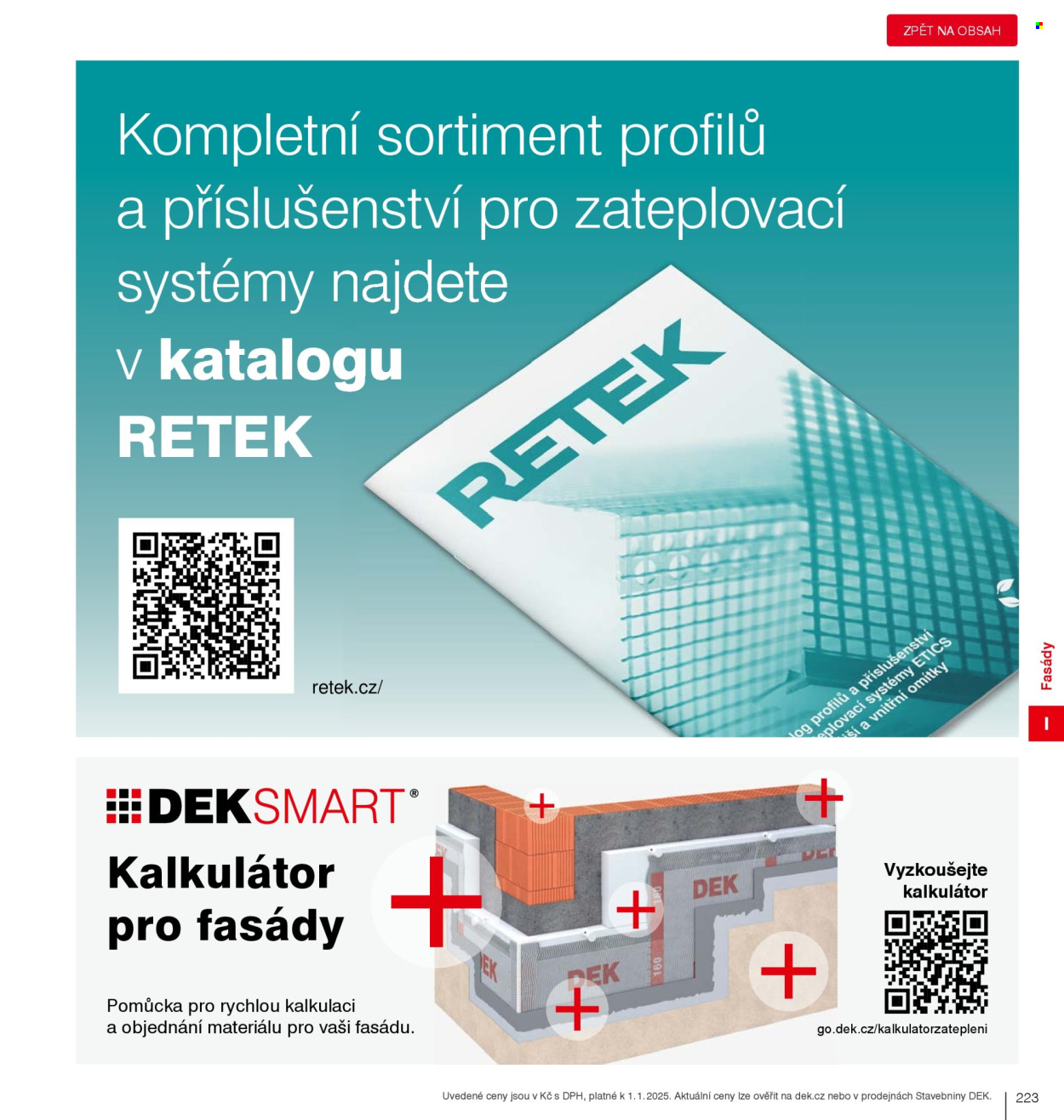 Leták DEK. 
