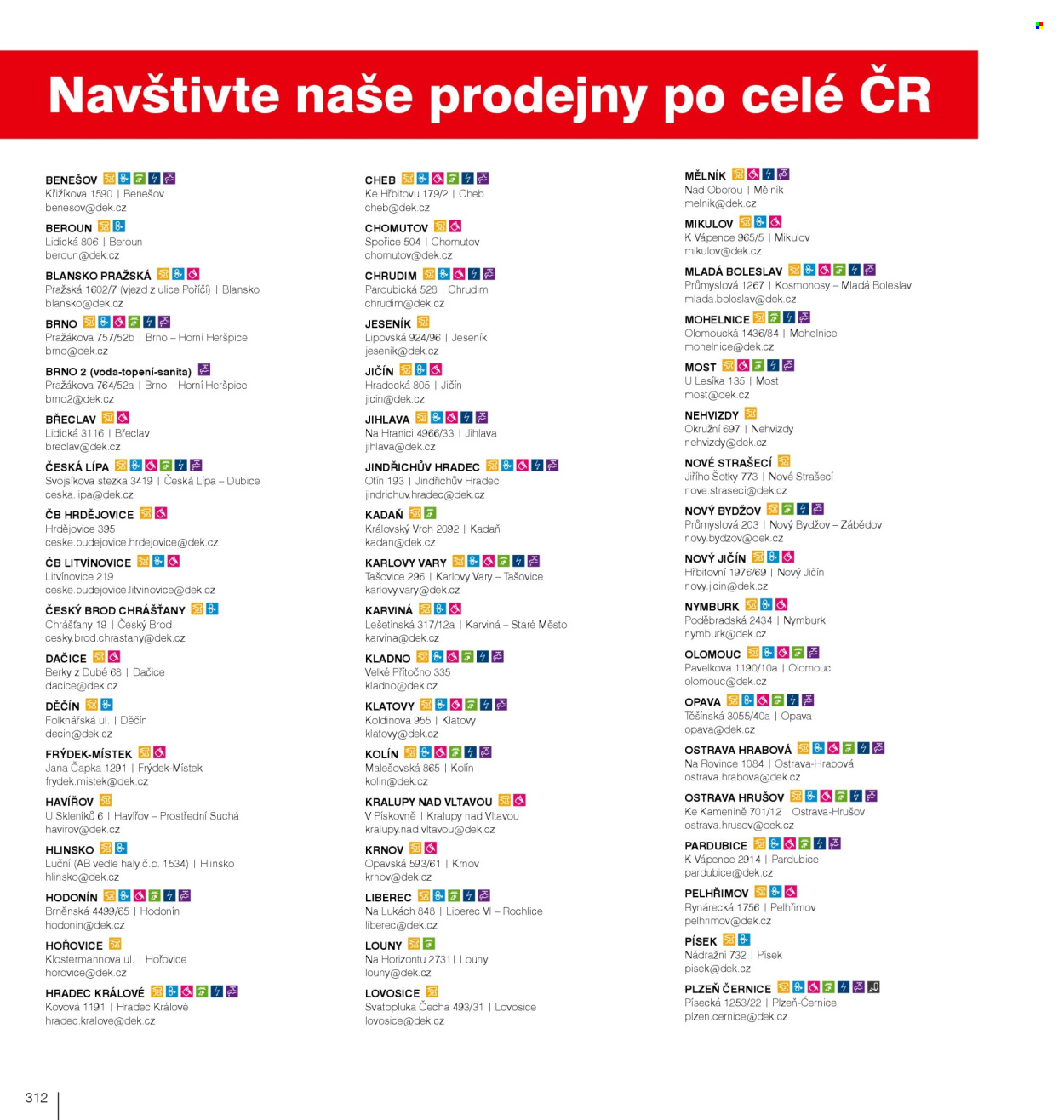 Leták DEK. 