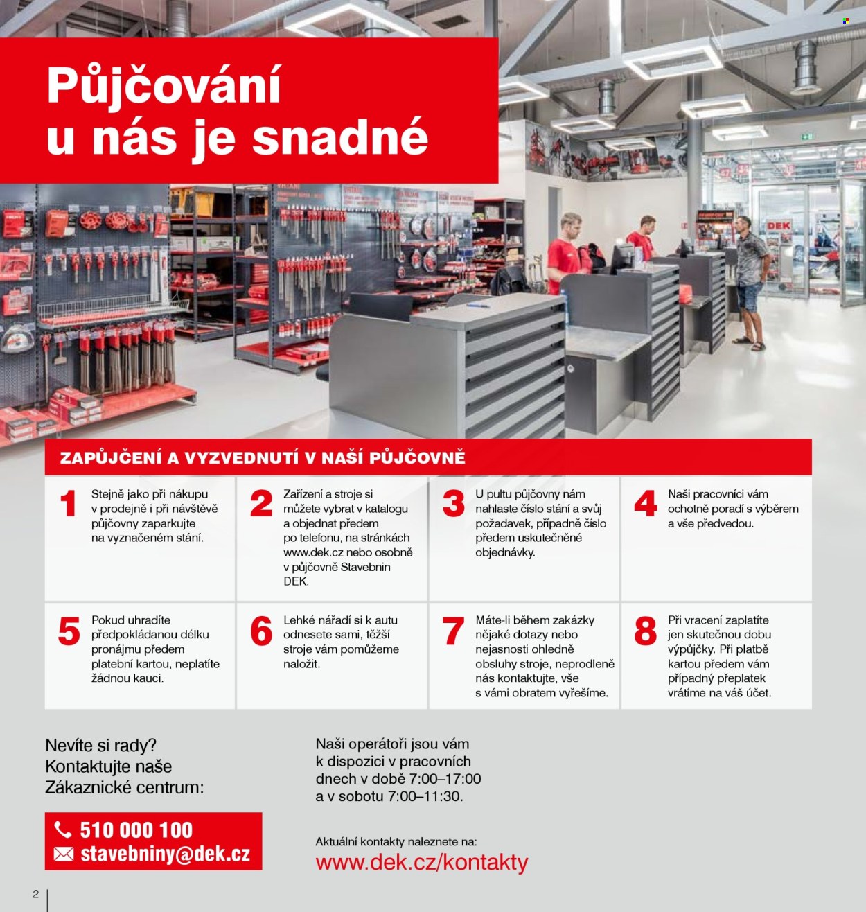 Leták DEK. 