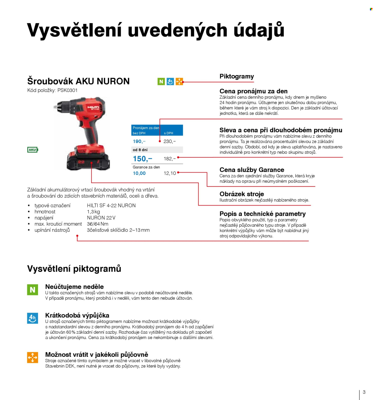 Leták DEK. 