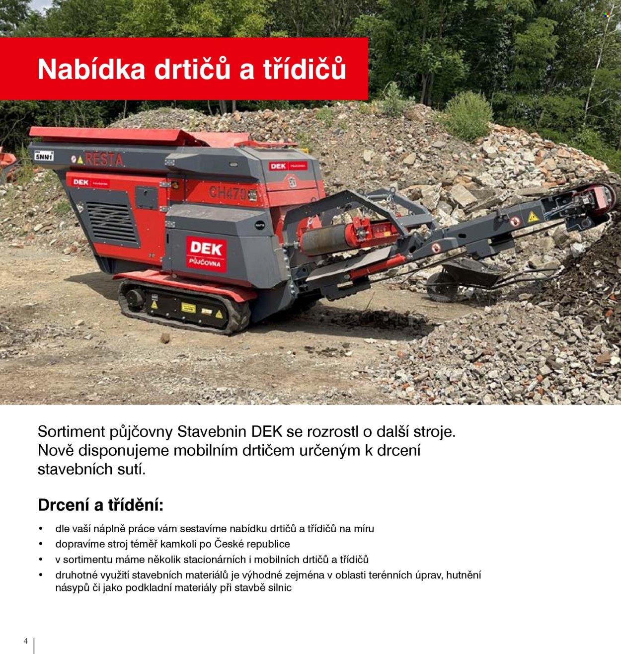 Leták DEK. 