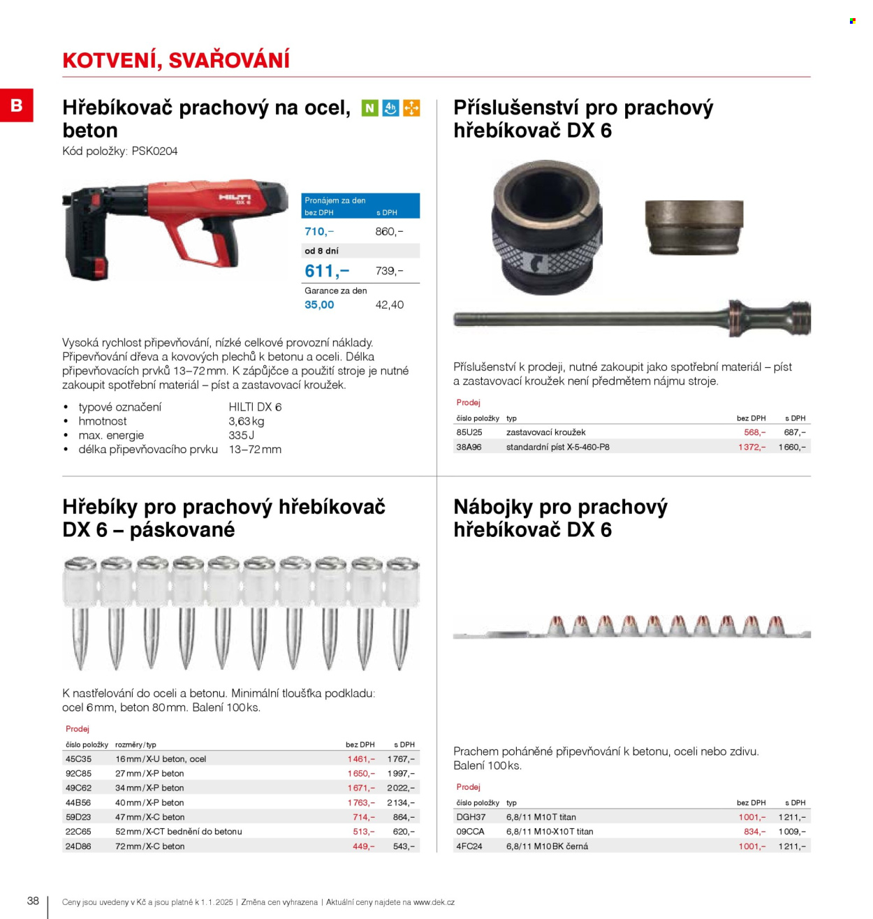 Leták DEK. 