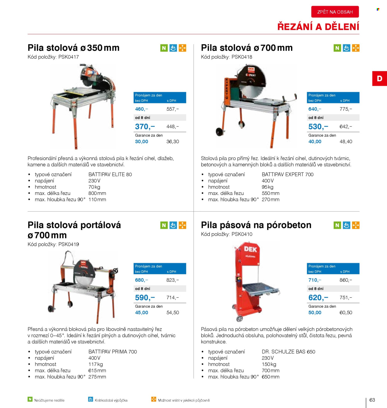 Leták DEK. 