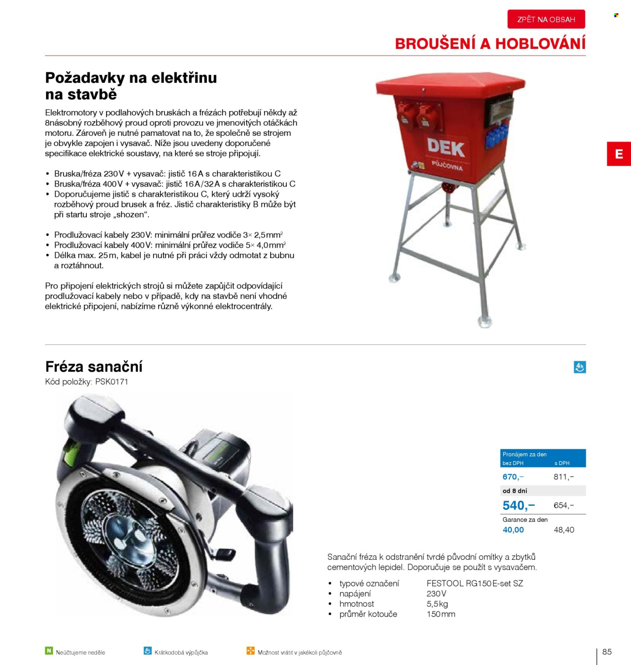 Leták DEK. 