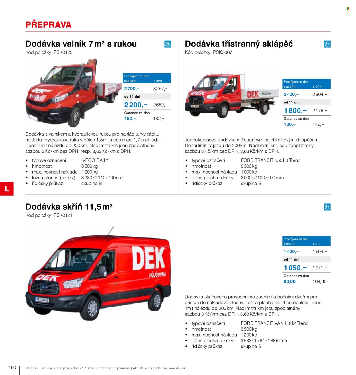 Leták DEK. 