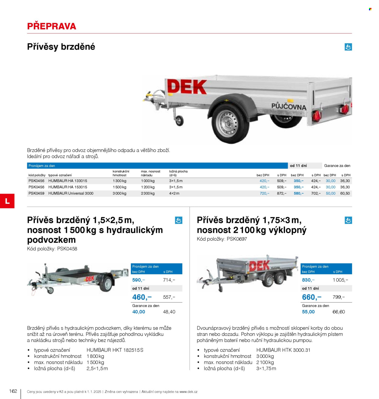 Leták DEK. 