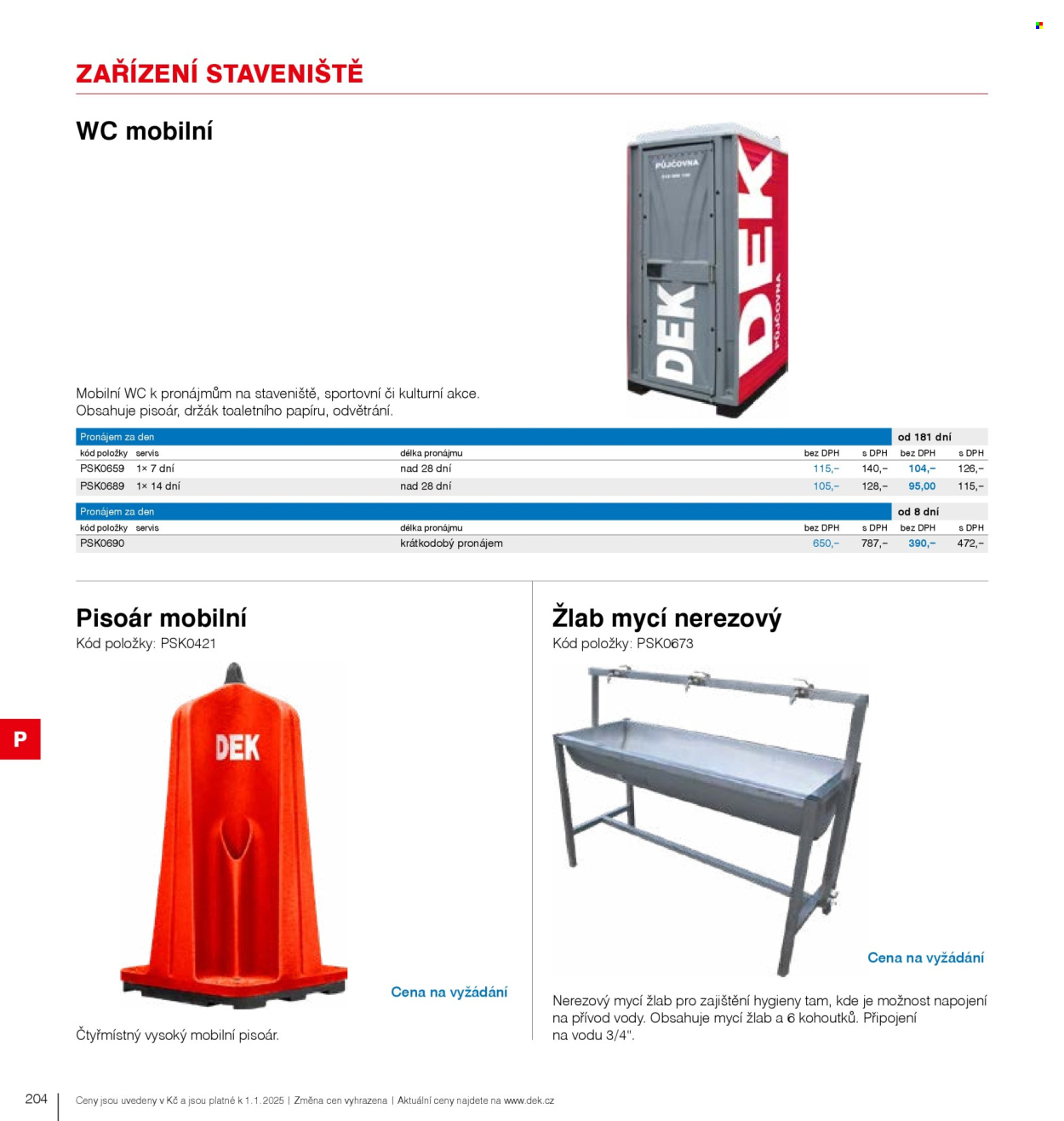 Leták DEK. 