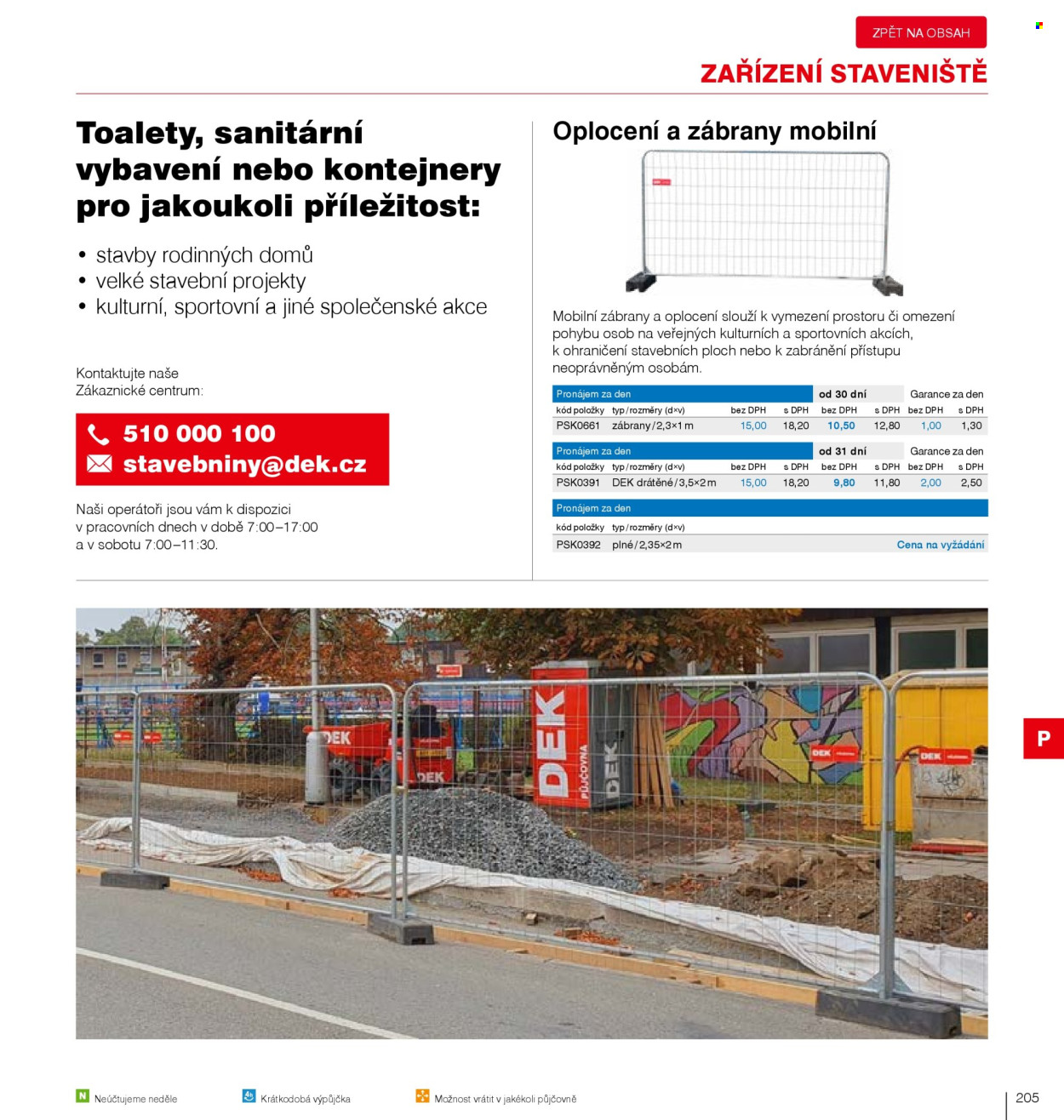 Leták DEK. 