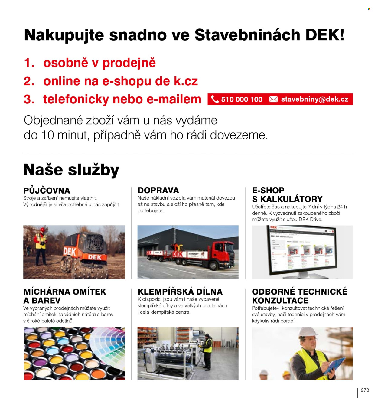 Leták DEK. 