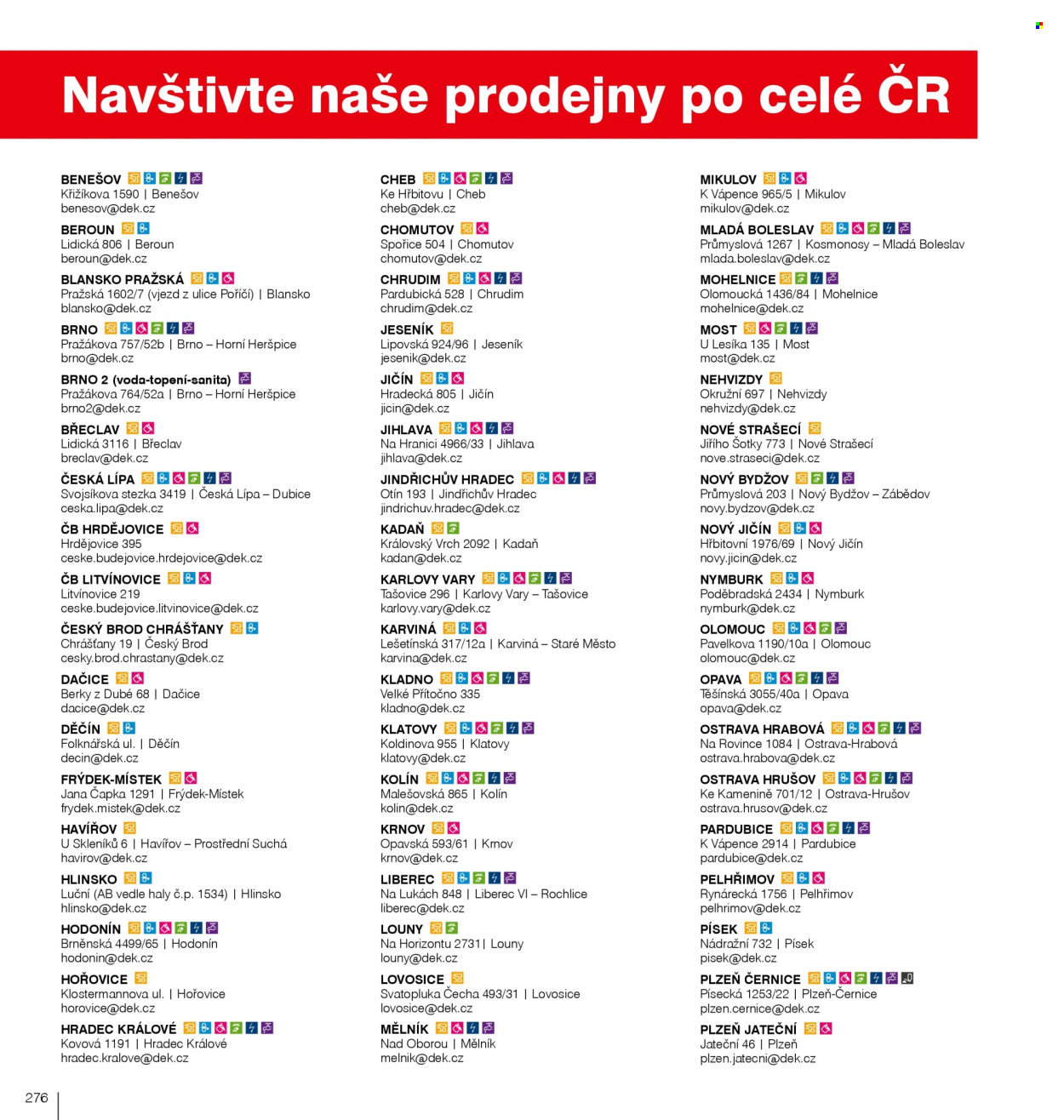Leták DEK. 