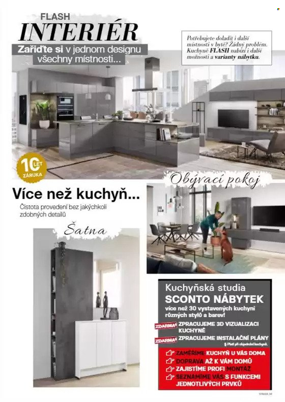 Leták SCONTO NÁBYTEK. 