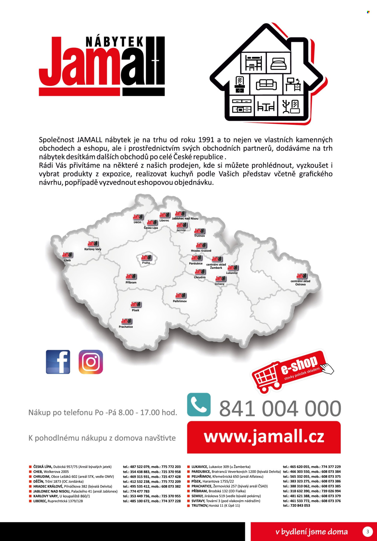 Leták Nábytek Jamall. 