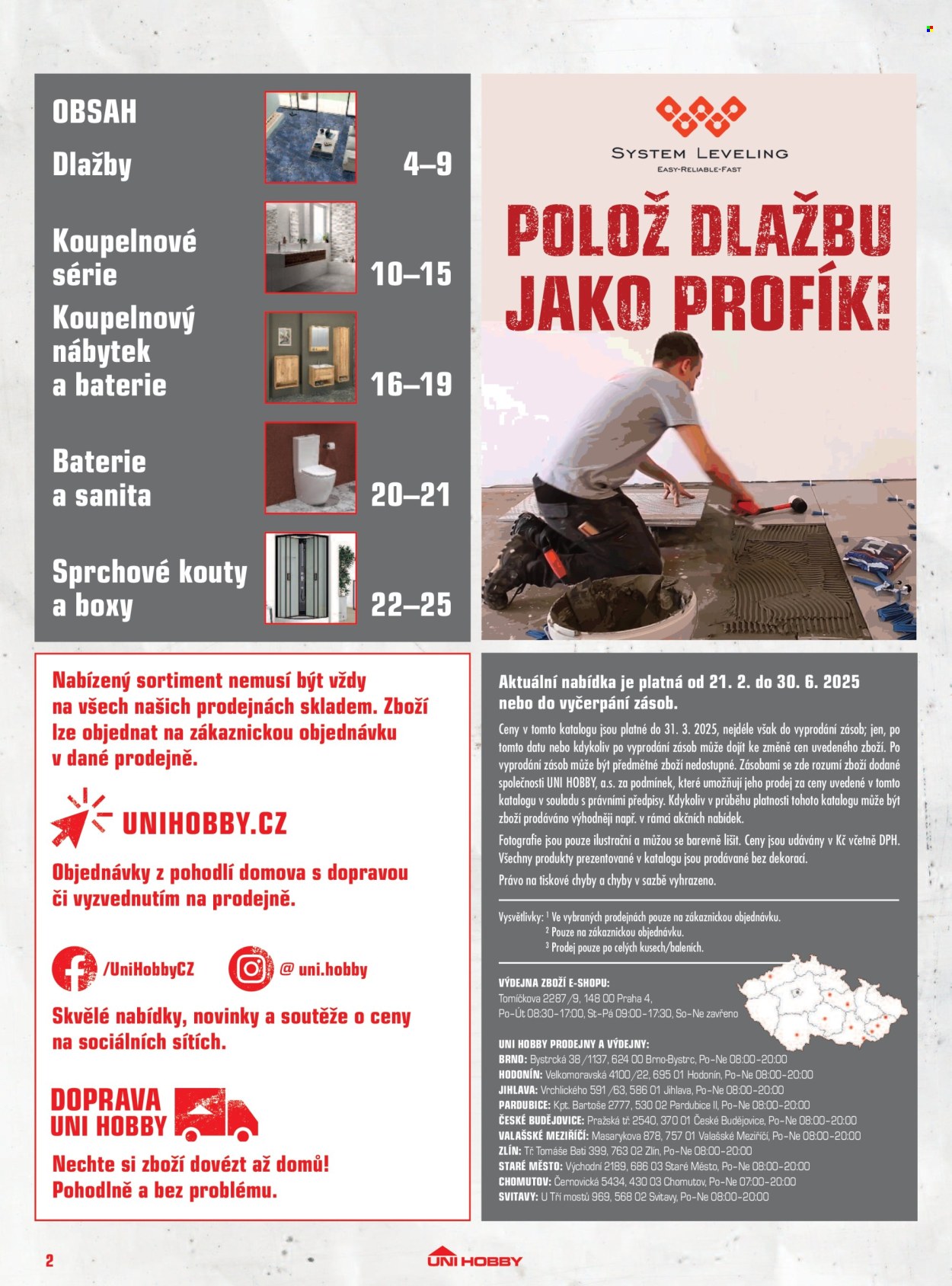 Leták UNI HOBBY - 21. 2. 2025 - 30. 6. 2025. 