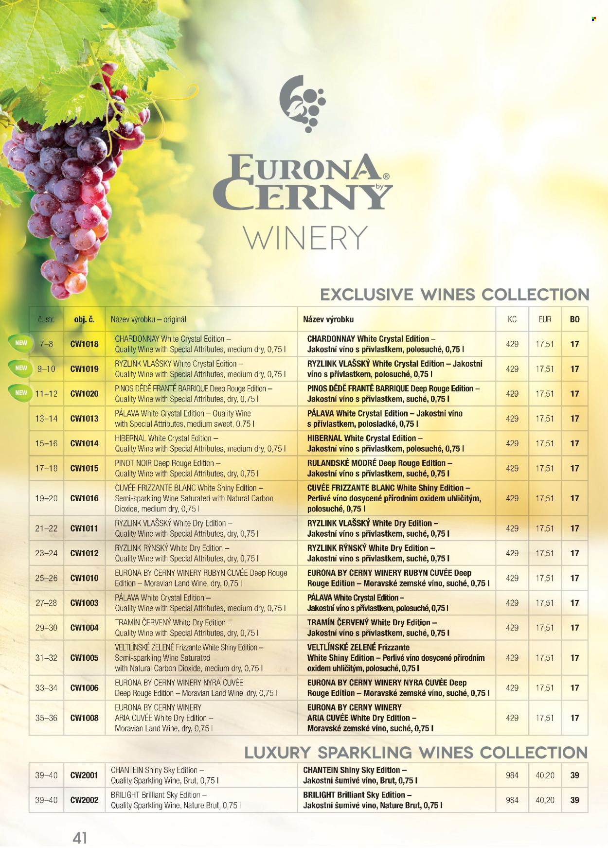 Leták EURONA by CERNY. 