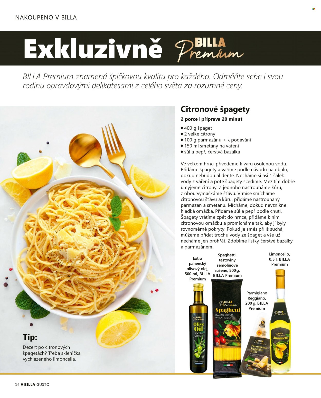 Leták BILLA. 