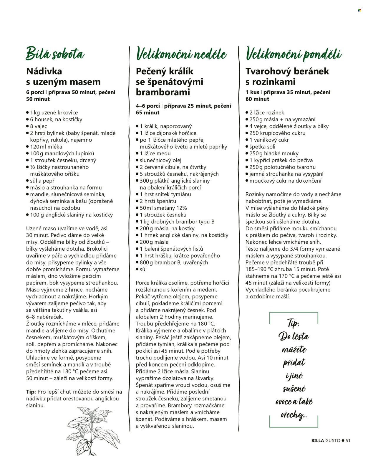 Leták BILLA. 