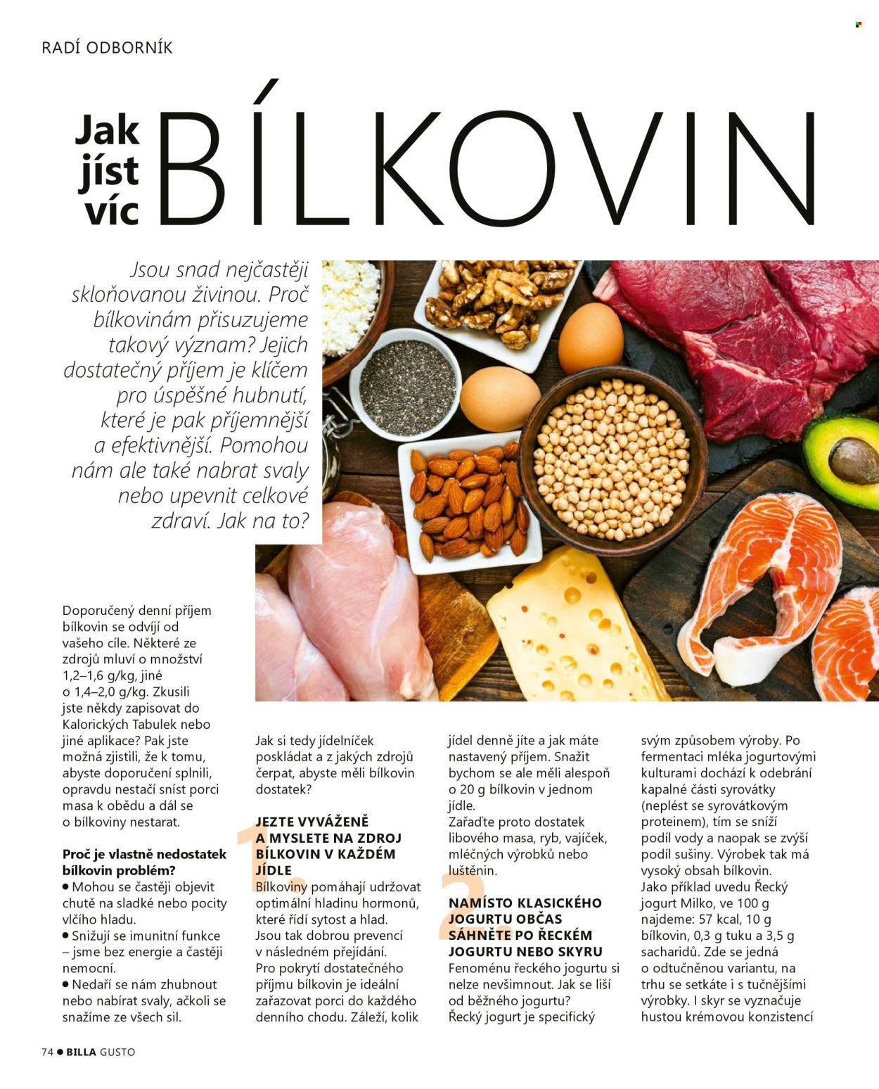 Leták BILLA. 